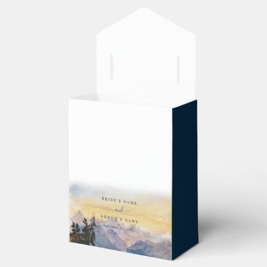 Blaue Gebirge Pine Wedding Geschenkschachtel (Geöffnet)