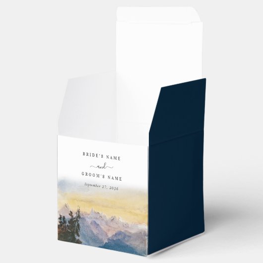 Blaue Gebirge Pine Wedding Geschenkschachtel (Geöffnet)