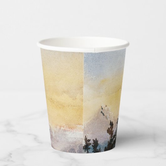 Blaue Gebirge Pine Wedding Pappbecher (Rechts)