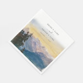 Blaue Gebirge Pine Wedding Serviette (Ecke)