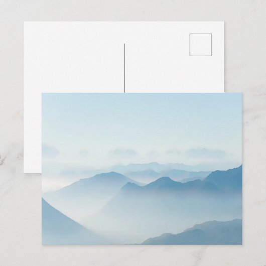 Blaue Gebirge Postkarte (Vorne/Hinten)