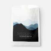 Blaue Gebirgskette, rustikale Hochzeit Geschenktütchen (Vorderseite)