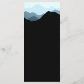 Blaue Gebirgskette, rustikale Hochzeit Menükarte (Rückseite)