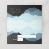 Blaue Gebirgskette, rustikale Hochzeit Platzkarte (Außenseite Aufgefaltet)