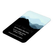 Blaue Gebirgskette, rustikale Hochzeit rettet das  Magnet (Linke Seite)