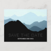 Blaue Gebirgskette, rustikale Hochzeit rettet das Postkarte (Vorderseite)