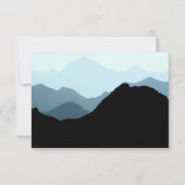 Blaue Gebirgskette, rustikale Hochzeit RSVP Karte (Rückseite)