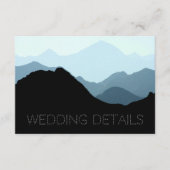 Blaue Gebirgskette, rustikale Hochzeitsdetails Begleitkarte (Vorderseite)