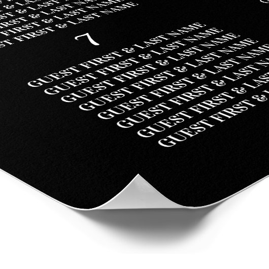 Blaue Gebirgskette, rustikale Hochzeitssattelkarte Poster (Ecke)