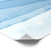 Blaue Gebirgslandschaft Hochzeitsempfang Poster (Ecke)