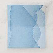 Blaue Gebirgslandschaft Hochzeitsszene Platzkarte (Innenseite Aufgefaltet)