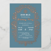 Blaue Geburt.. Doppel-Feiertagskarte Folien Feiertagskarte (Vorderseite)