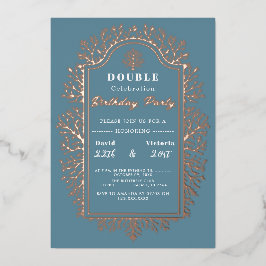 Blaue Geburt.. Doppel-Feiertagskarte Folien Feiertagskarte