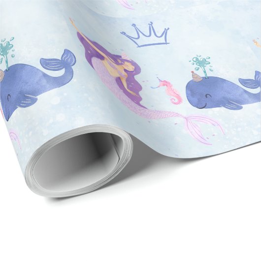 Blaue Geburtstagseinladung Geschenkpapier (Rolleneckpunkt)