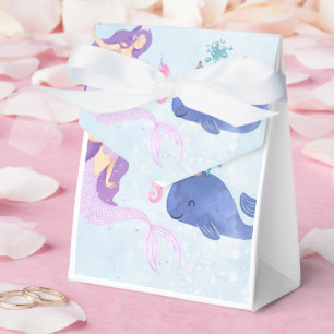 Blaue Geburtstagseinladung Geschenkschachtel