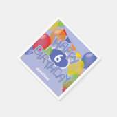 Blaue Geburtstagskekse mit Ballons Serviette (Ecke)