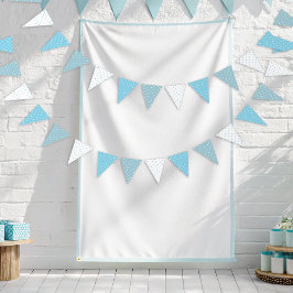 Blaue Geburtstagsparty für zwei Jungs Wimpelkette