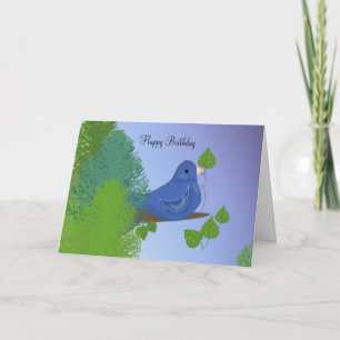 Blaue Geburtstagswünsche Karte