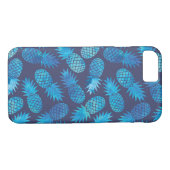 Blaue Gefärbte Krawatte Ananas Case-Mate iPhone Hülle (Rückseite (Horizontal))