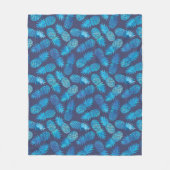 Blaue Gefärbte Krawatte Ananas Fleecedecke (Vorderseite)