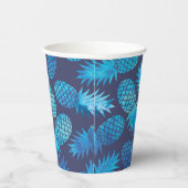 Blaue Gefärbte Krawatte Ananas Pappbecher (Rechts)