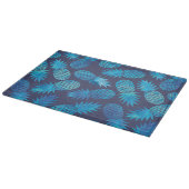 Blaue Gefärbte Krawatte Ananas Schneidebrett (Ecke)
