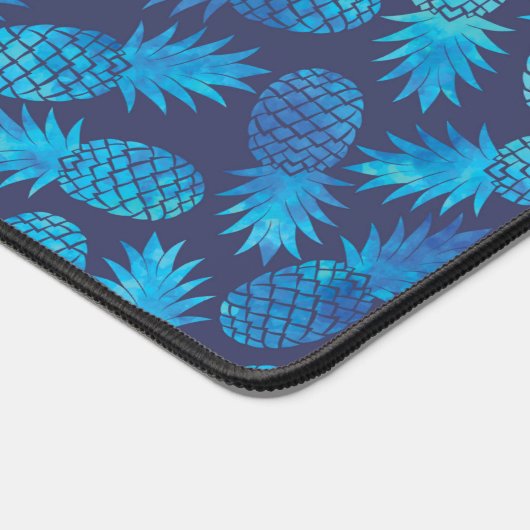 Blaue Gefärbte Krawatte Ananas Schreibtischunterlage (Ecke)