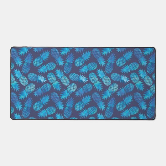 Blaue Gefärbte Krawatte Ananas Schreibtischunterlage (Vorderseite)