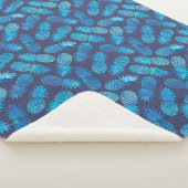 Blaue Gefärbte Krawatte Ananas Sherpadecke (3/4)