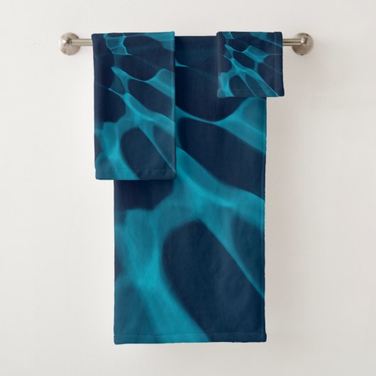 Blaue Gefärbte Krawatte Badhandtuch Set (Insitu)