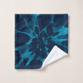 Blaue Gefärbte Krawatte Badhandtuch Set (Waschlappen)