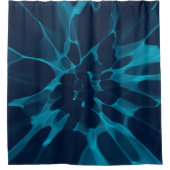 Blaue Gefärbte Krawatte Duschvorhang (Vorderseite)