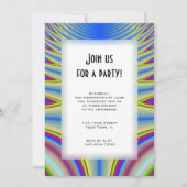 Blaue Gefärbte Krawatte für alle Zwecke Party Einl Einladung (Vorderseite)