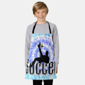 Blaue Gefärbte Krawatte Fußball-Design, Kinder Ful Schürze (Getragen)