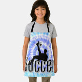 Blaue Gefärbte Krawatte Fußball-Design, Kinder Ful Schürze (Insitu)