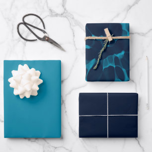 Blaue Gefärbte Krawatte Geschenkpapier Set