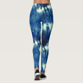 Blaue gefärbte Krawatte Leggings (Rückseite)