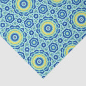 Blaue Gefärbte Krawatte Mandala Muster - Gewebepap Seidenpapier (Ausschnitt)