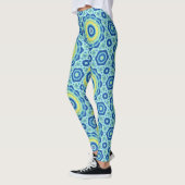 Blaue Gefärbte Krawatte Mandala Muster - Leggings (Links)