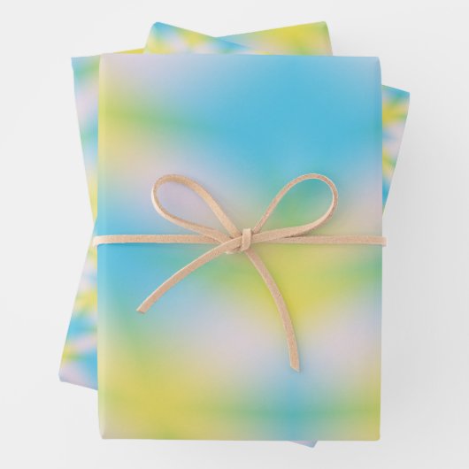 Blaue Gefärbte Krawatte Muster Geschenkpapier Set (Beispiel)