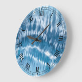 Blaue Gefärbte Krawatte Runde römische Zahlen Uhr (Winkel)
