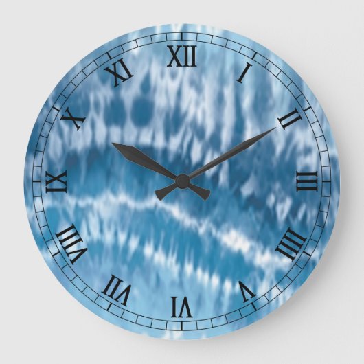 Blaue Gefärbte Krawatte Runde römische Zahlen Uhr (Vorderseite)