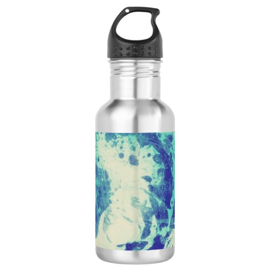 Blaue gefärbte Krawatte Trinkflasche (Vorderseite)