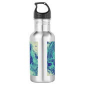 Blaue gefärbte Krawatte Trinkflasche (Rückseite)