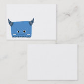Blaue gehörnte Monster-Visitenkarte Visitenkarte (Vorne/Hinten)