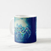 Blaue Geist-Krabben-Tasse Kaffeetasse (Vorderseite Links)