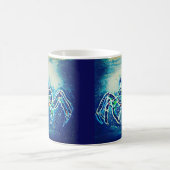 Blaue Geist-Krabben-Tasse Kaffeetasse (Mittel)