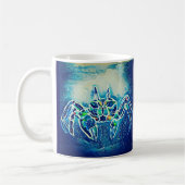 Blaue Geist-Krabben-Tasse Kaffeetasse (Links)