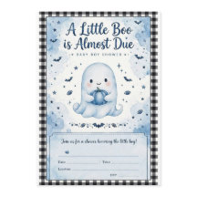Blaue Geister-Baby-boy-Einladung zur Babyparty