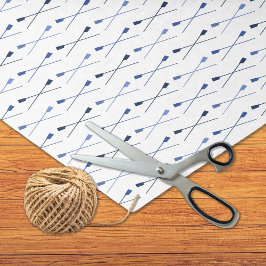 Blaue gekreuzte Oartensportarten Seidenpapier